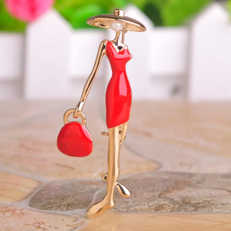 Girl Friend Enamel Hijab Accessories cartoon Brooches Bag Ladies Brooch Pins For Hats Scarf Imitation Pearl | Украшения и
