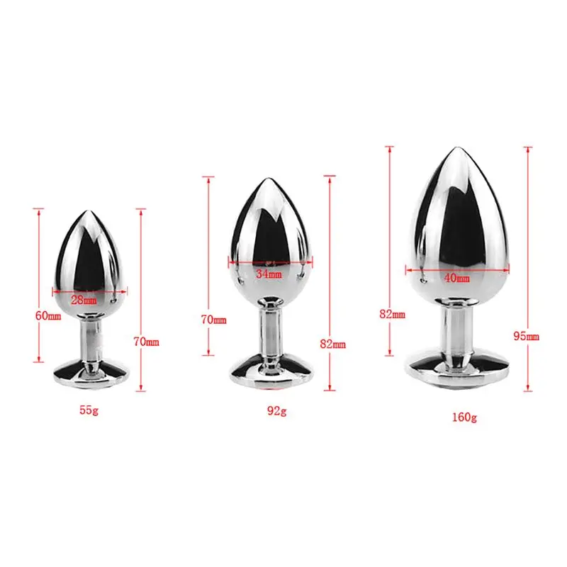 Anal toys butt plug erotic 3Pcs/set Plug Round Shaped Base With Jewelry Butt Sex Toys for Men Gay Play dropshipping | Красота и
