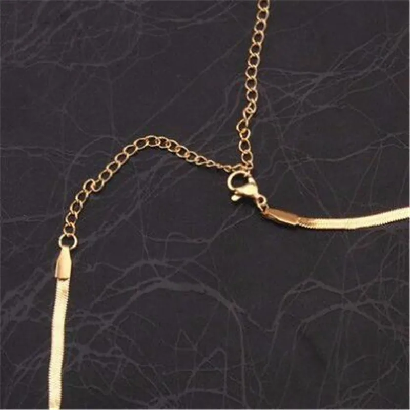 Bijoux Collier Femme, новинка, розовое золото, серебро, золото, цветная змеиная цепь, колье, ожерелье для женщин,, богемные колье, чокер, Collare Collana