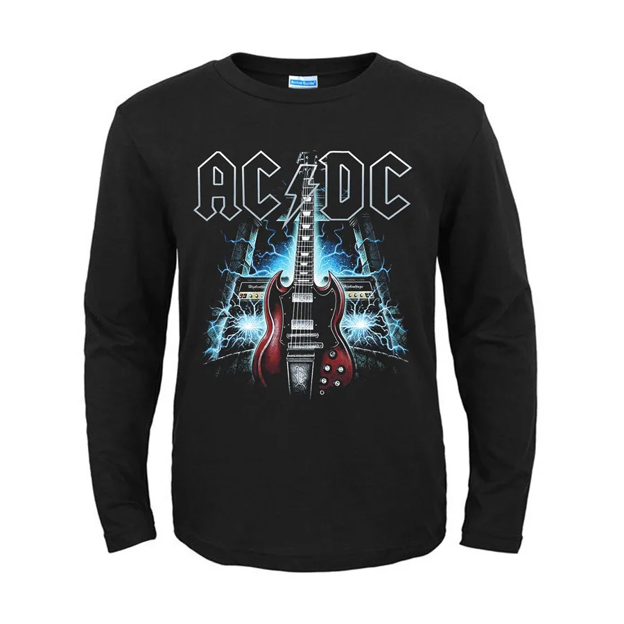 8 9 дизайнов винтажная ACDC AC/DC рок брендовая гитара Мужская и женская рубашка с длинными рукавами хэви-метал, панк стиль Фитнес тяжелый рок рокер - Цвет: 8