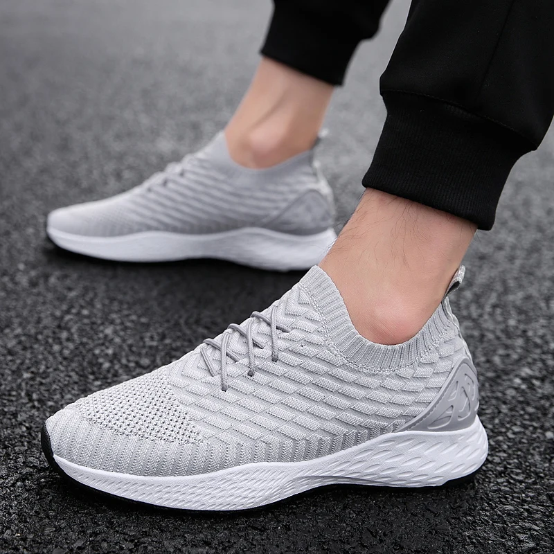 New Mens Mesh Athletic Outdoor Sport Shoes Male Sneakers Breathable Running Lightweight Men Lace-Up Cushioning Walking | Спорт и