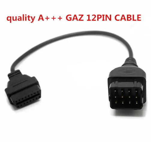 Top Quality for Russian GAZ 12Pin Male to OBD OBD2 DLC 16 Pin 16Pin Female car obd2 Adapter Converter Cable 12 PIN | Автомобили и