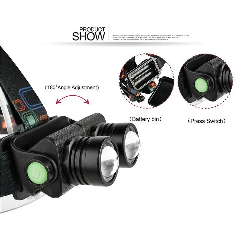 LumiParty гибкий зум 4 режима яркий светодиод 1600LM 20 Вт двойной XML-T6 для ночного отдыха