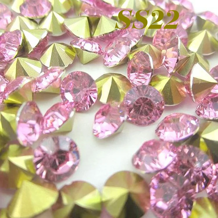 

Новое поступление, светло-розовый цвет, SS22 4,9-5,0 мм 2880 шт./лот, полимерные острые камни для творчества