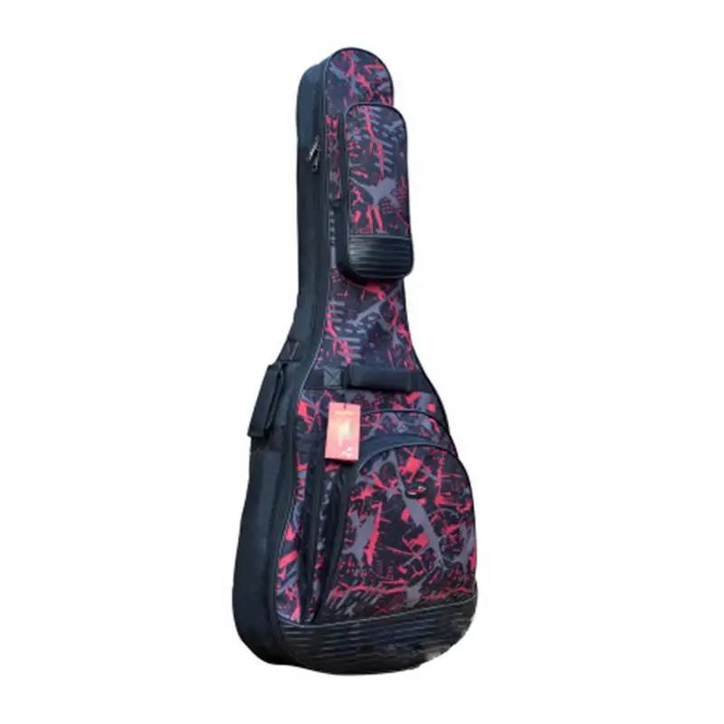 Camouflage Red 41/42 дюймов Рюкзак для акустической гитары водонепроницаемый ткань Оксфорд утолщенная плюс сумка для переноски гитары камуфляжный чехол Аксессуары для гитары - Цвет: Camouflage Red