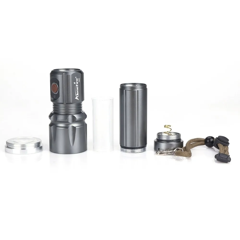 AloneFire X900 CREE XM L2 T6 алюминиевый наружный светодиодный фонарь Zaklamp фонарь для 26650 или 18650 перезаряжаемый аккумулятор
