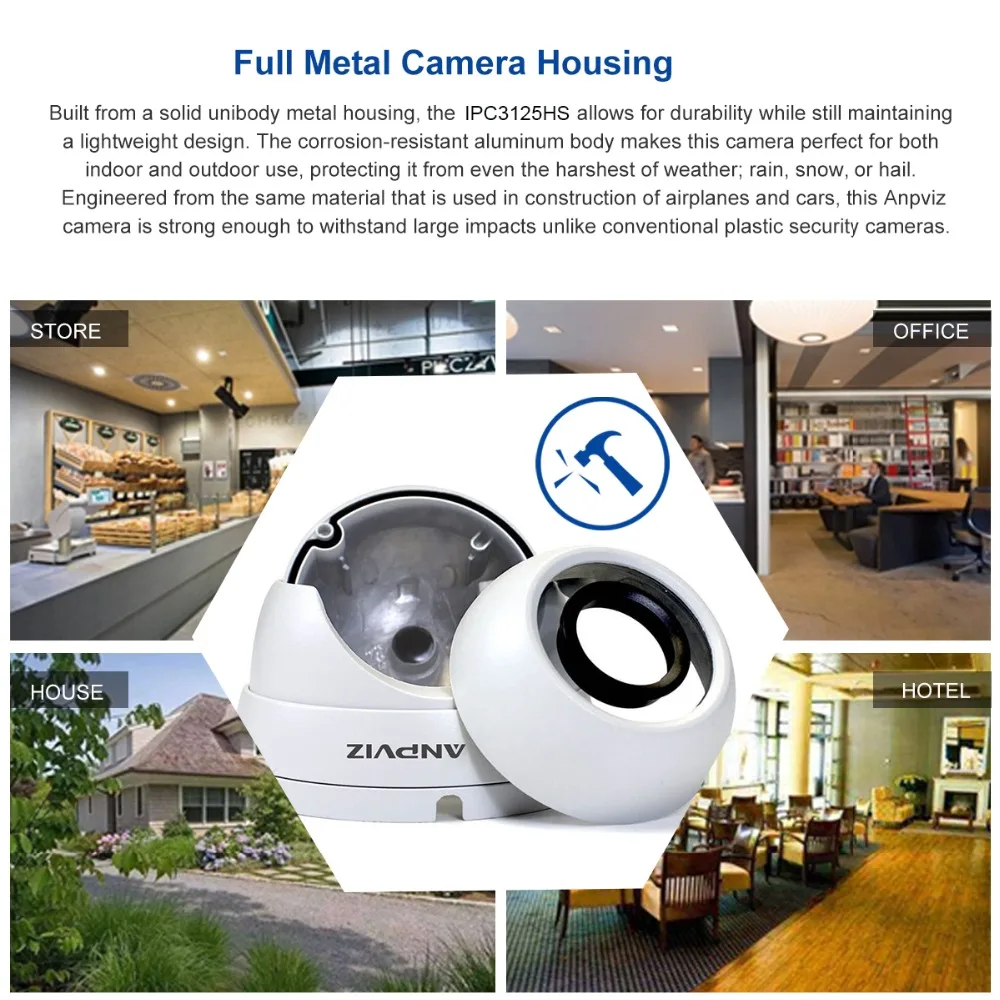 Anpviz 1080 P башни PoE IP камера водонепроницаемая HD 2MP в помещении/на открытом воздухе