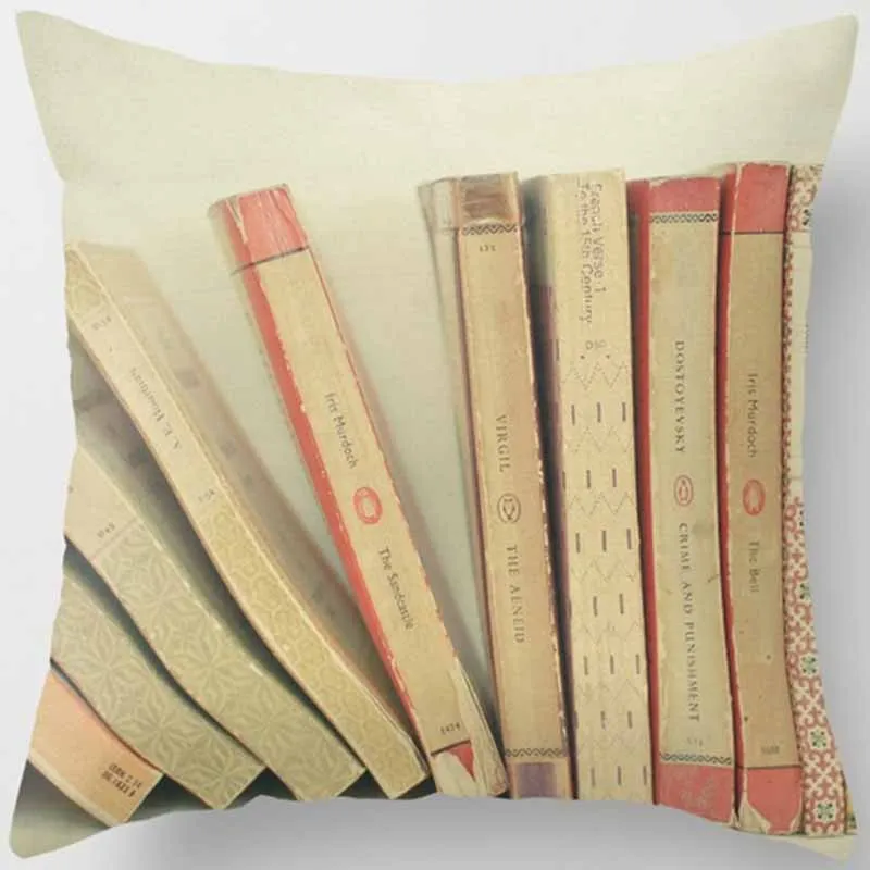 Hot sale beauty books pillow case men women girls ladies square pillow cases home creative color pillow cover 45*45cm