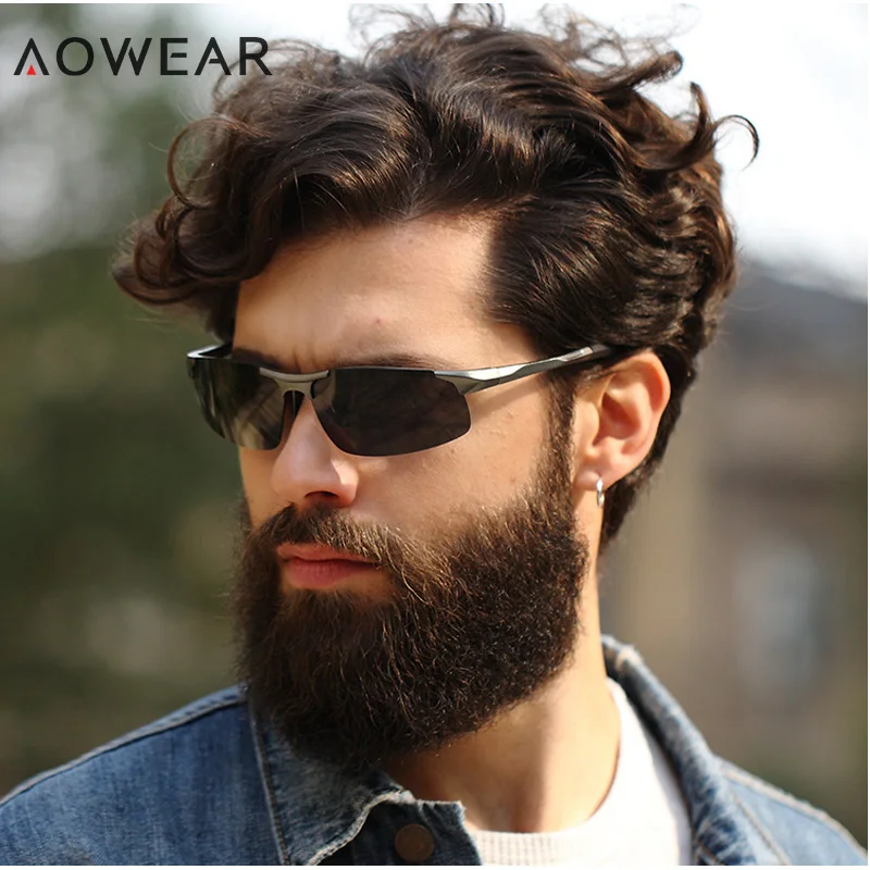 AOWEAR спортивные солнцезащитные очки мужские Поляризованные уличные зеркальные поляризованные солнцезащитные очки мужские алюминиевые магниевые очки для гольфа Oculos 02