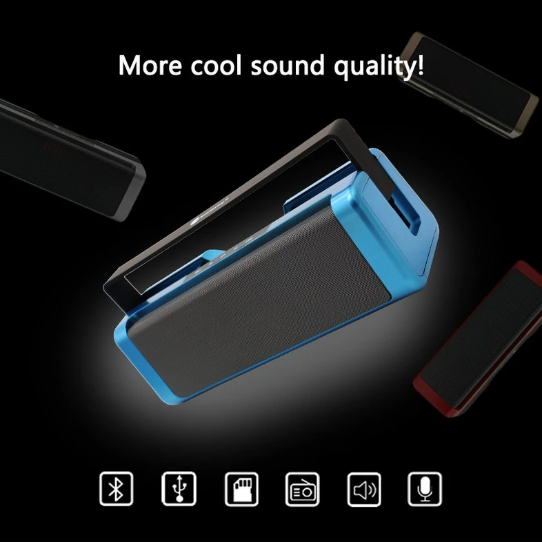 Наружная Портативная Беспроводная музыкальная коробка bluetooth-колонка с двумя