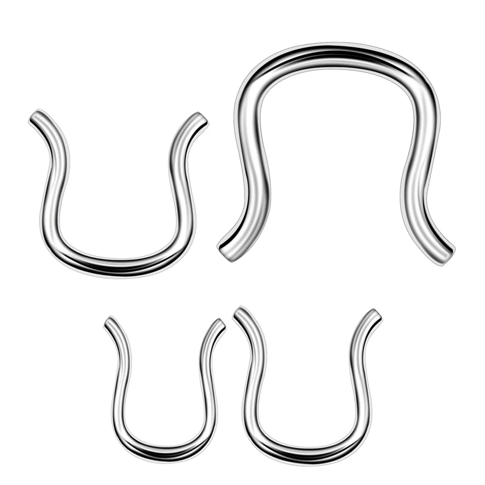 1 шт. модные стальные кольца для носа U образной формы Пирсинг модная перегородка