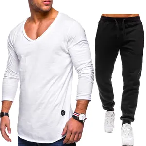 Лидер продаж, новый спортивный костюм + мужские повседневные брюки для пробежек, фитнеса, мужской спортивный костюм, брюки, черные спортивные штаны для бега