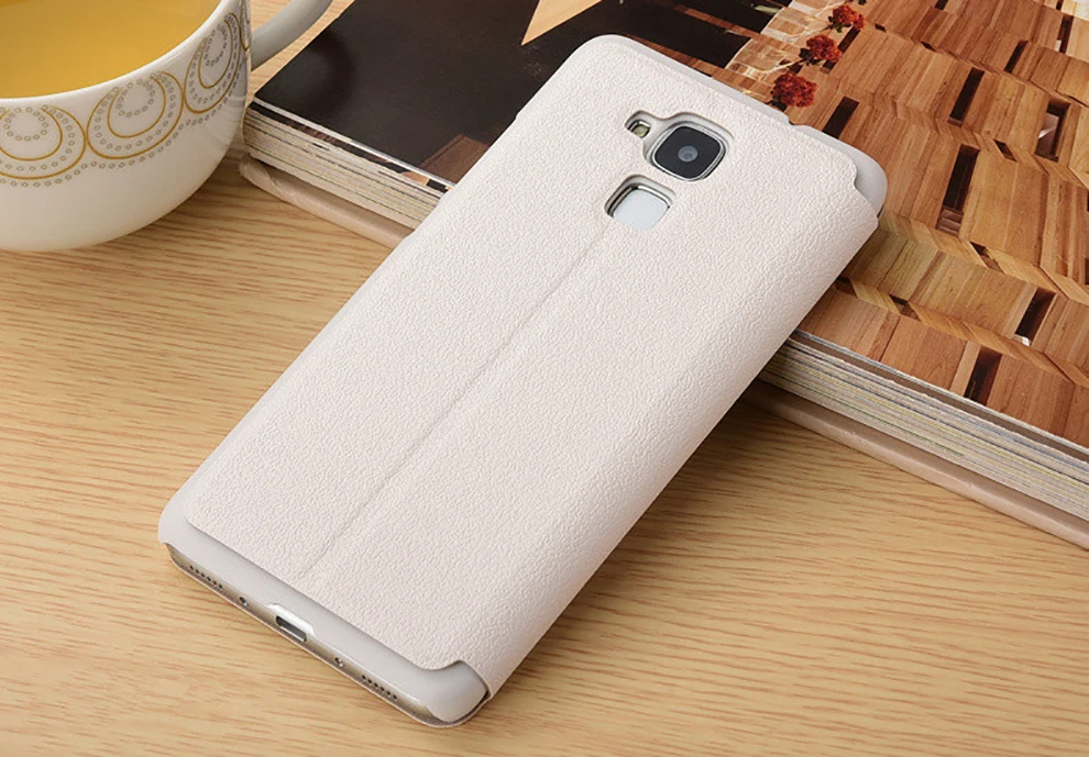 Кожаный чехол для телефона huawei Honor 5C 5X 6X с окошком, высококачественный защитный чехол-книжка, аксессуары