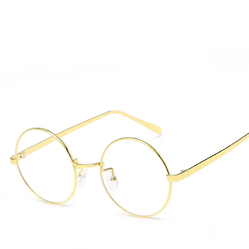 2019 круглые очки женские черные золотые серебряные металлические оправы мужские