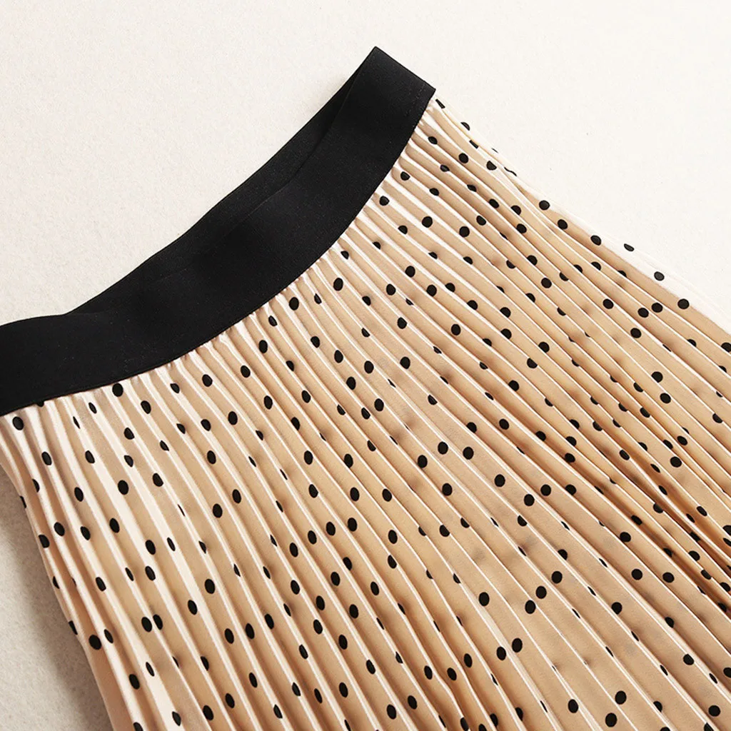 Винтажные плиссированные юбки с эластичным поясом женские длинные Женская