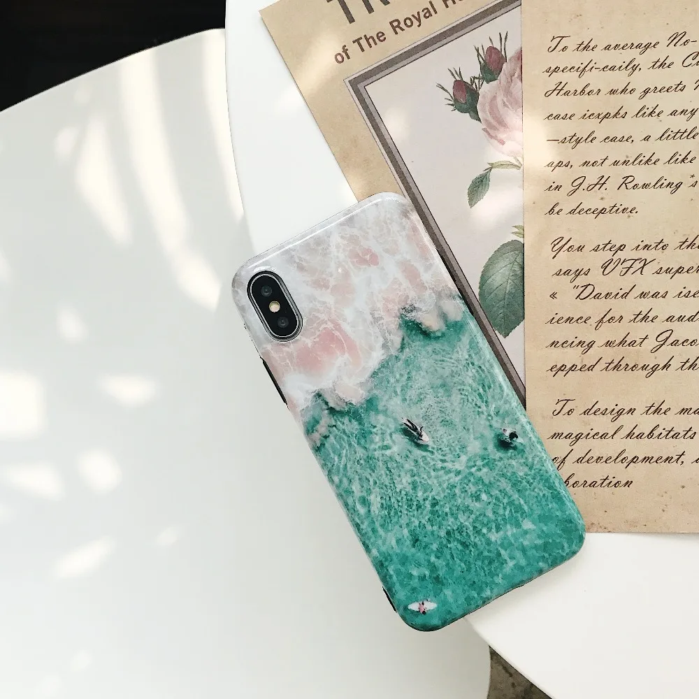 Новый роскошный модный освежающий летний чехол для телефона серфинга iphone 6/6 p/6s/6s