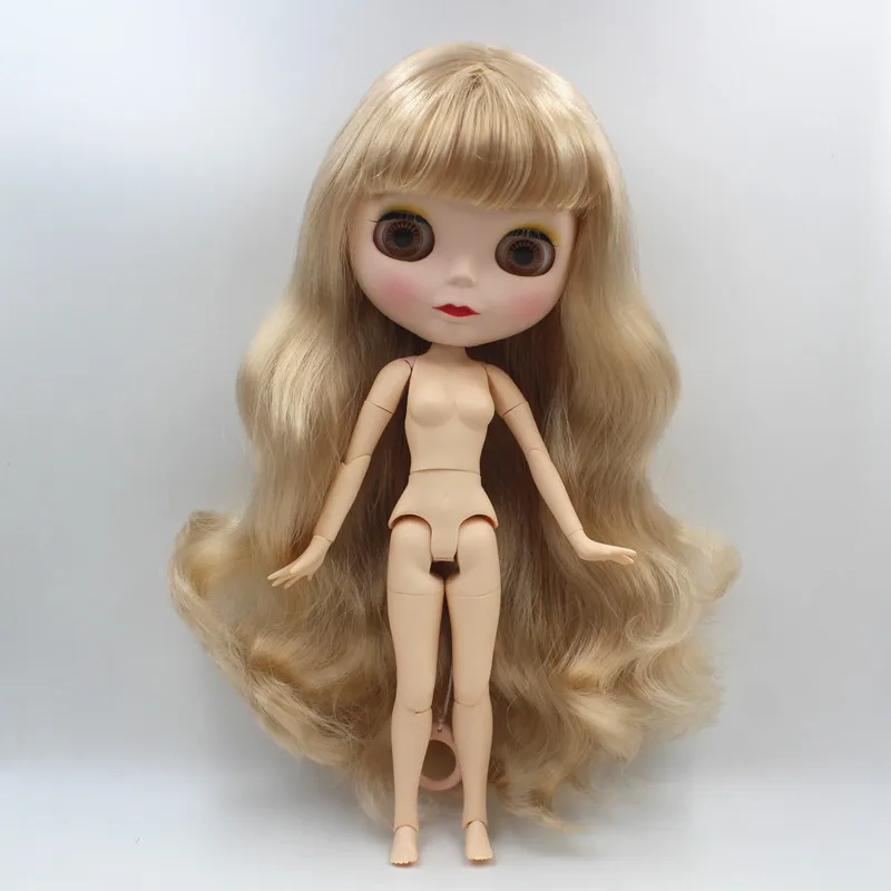 Кукла Blygirl кукла Blyth Золотая челка новая тело с 19 костяшками ракушка матовым лицом