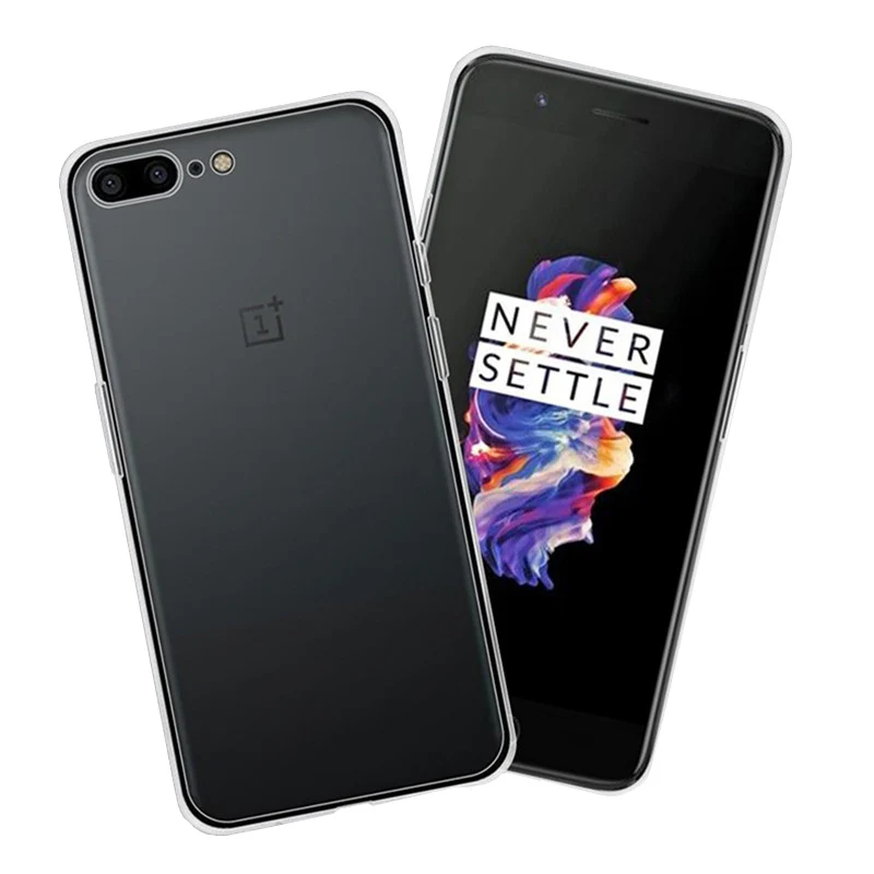 Для OnePlus 5 Ультратонкий Прозрачный мягкий силиконовый чехол для телефона из ТПУ One