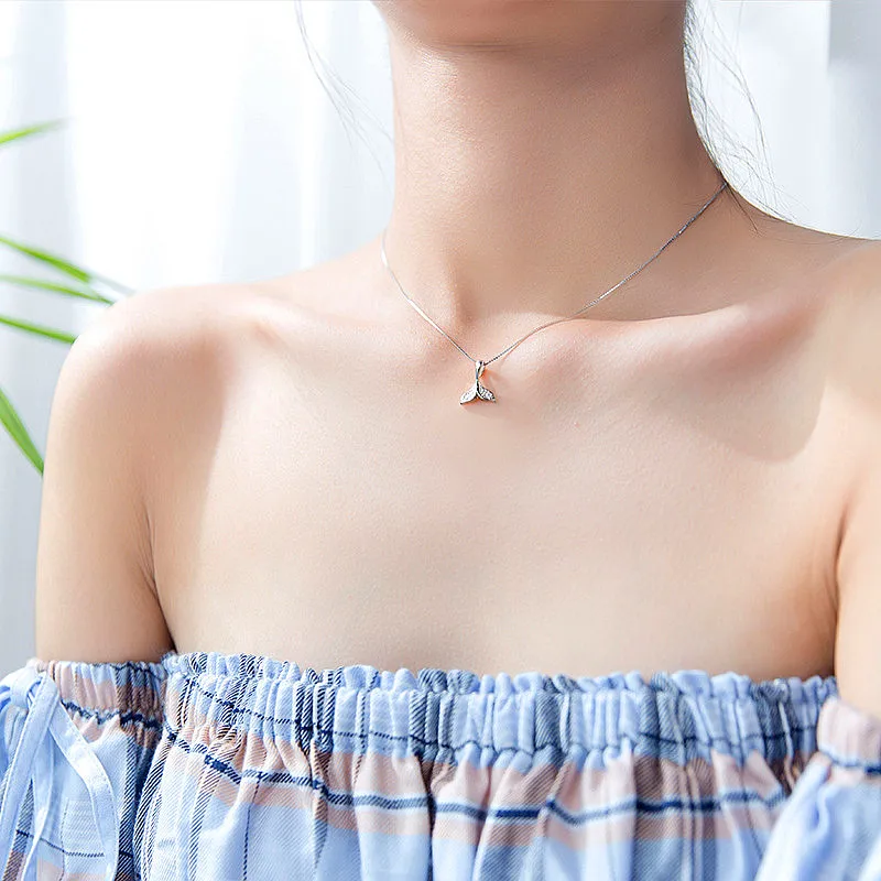INZATT милые колье кулон Цепочки и ожерелья для Мода Для женщин свадебные очарование серебро 925 рыбы Циркон Модные украшения аксессуары подарок
