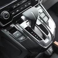 abs chromecarbon fibre for honda cr v crv 2017 2018 accessories auto shift gear panel car cover trim sticker car styling
