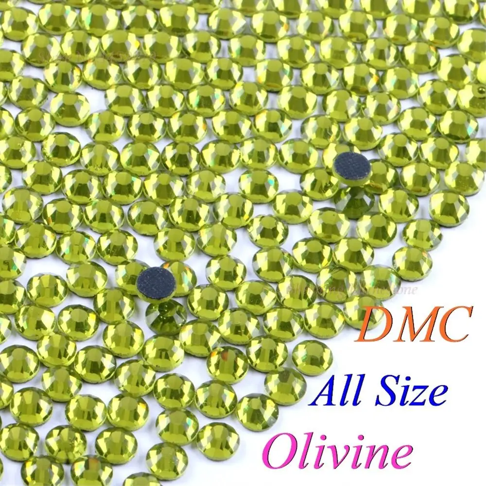 Стразы DMC Olivine SS6 SS10 SS16 SS20 SS30 разных размеров стеклянные кристаллы горячей