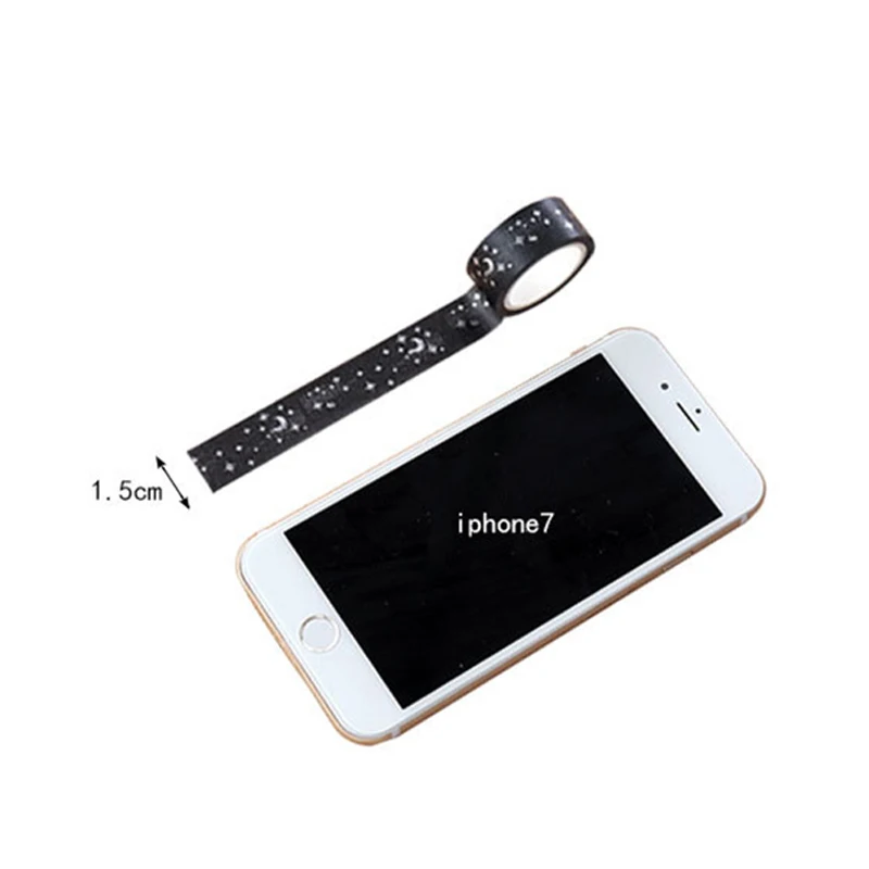 Black White Tearing Paper Tape Sticker DIY Diary Labels Photo Albums s Adhesive Tapes Students Hand Decorative Stickers NMR0094 | Дом и сад
