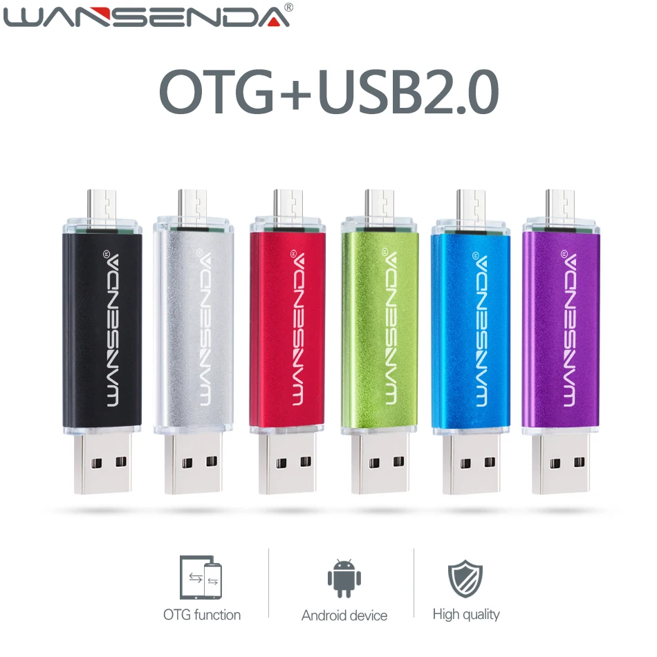 Флеш накопитель Wansenda OTG 16 ГБ USB флеш 64 Флешка 32 8 2 0 4 Гб карта памяти для телефонов| |