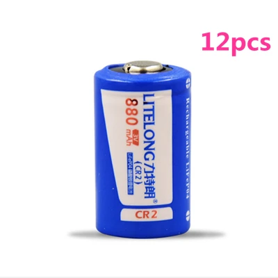 12pcs battery Оригинальная Высокая мощность 880mah Cr2 3V LiFePO4 перезаряжаемая литиевая батарея дальномер батарея камеры - Цвет: 12pcs battery