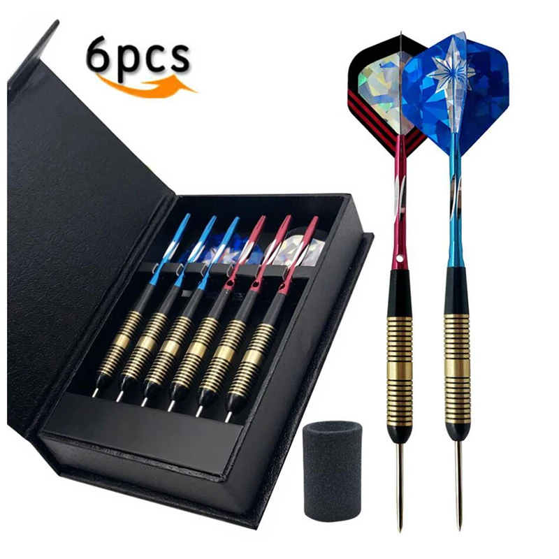 Профессиональные алюминиевые валы 21 г 6 шт. латунные прочные дротики для