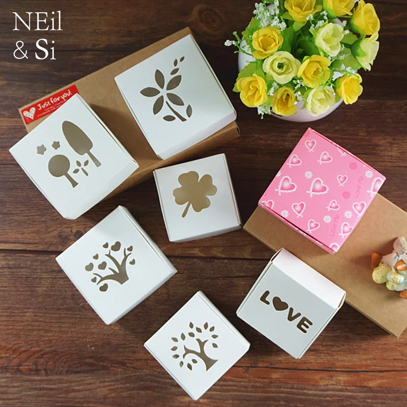 Белая бумажная пустая коробка мыло ручной работы свадебное украшение подарок