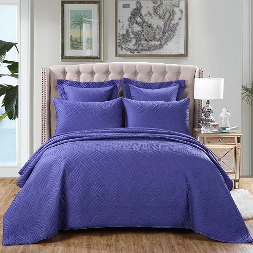 bedspread 4 Серое покрывало на кровать, постельное белье king size, Хлопковое одеяло, комплекты постельного белья, наволочка, colchas para cama couvre lit - Цвет: bedspread 4