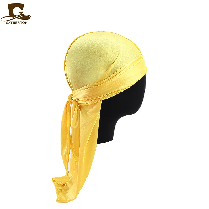 Однотонная мужская и женская шелковистая Кепка Durags в стиле хип-хоп Байкерская |
