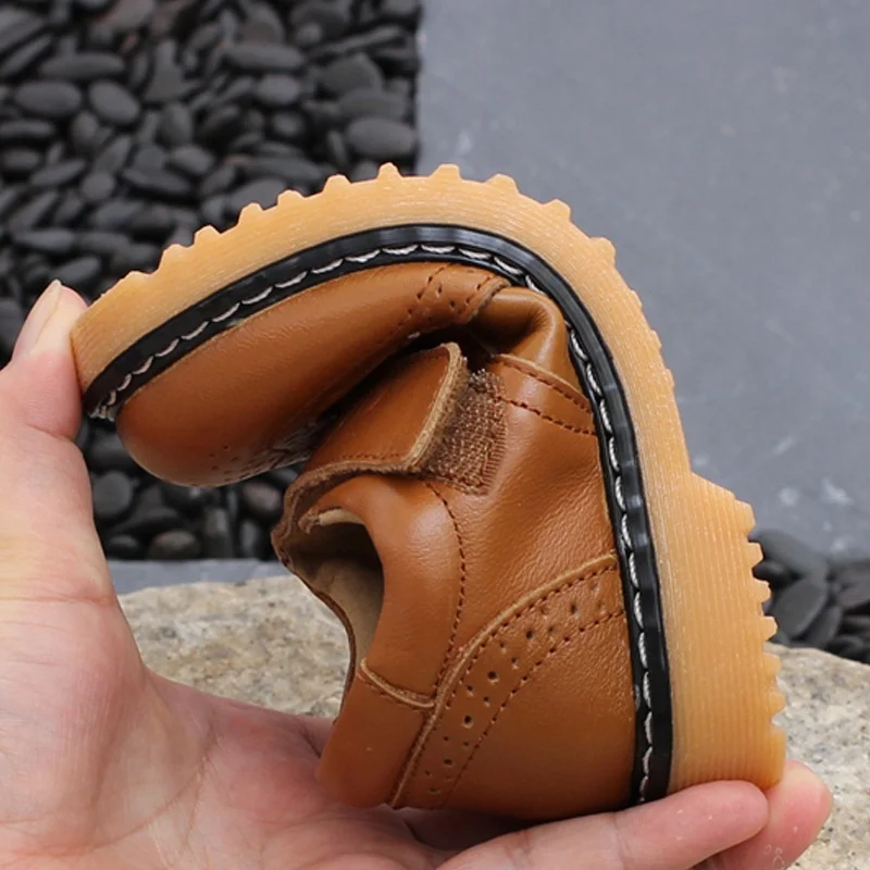 

ActhInK New Design Baby Boys Geniune Leather Shoes Children Formal Wedding Leather Shoes British Style Boys Brogue Shoes, TS014