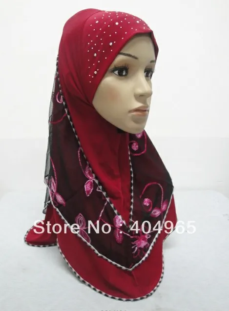 H646 новейшие дизайнерские хиджаб с вышивкой 2 слоя чистая быстрая доставка|hijab