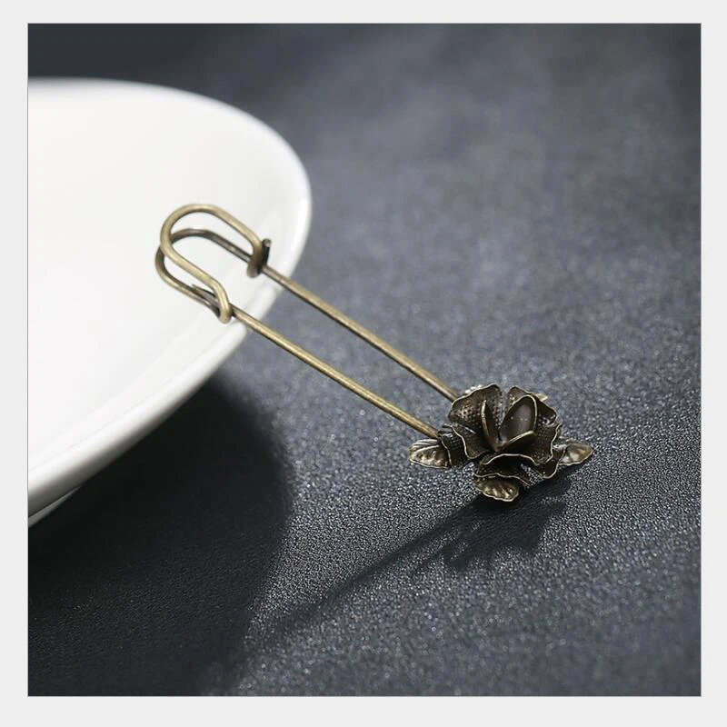 Vintage Deer Echinacea Flowers Brooch Women Girl Jewelry Banquet Buckle Scarf Pin | Украшения и аксессуары