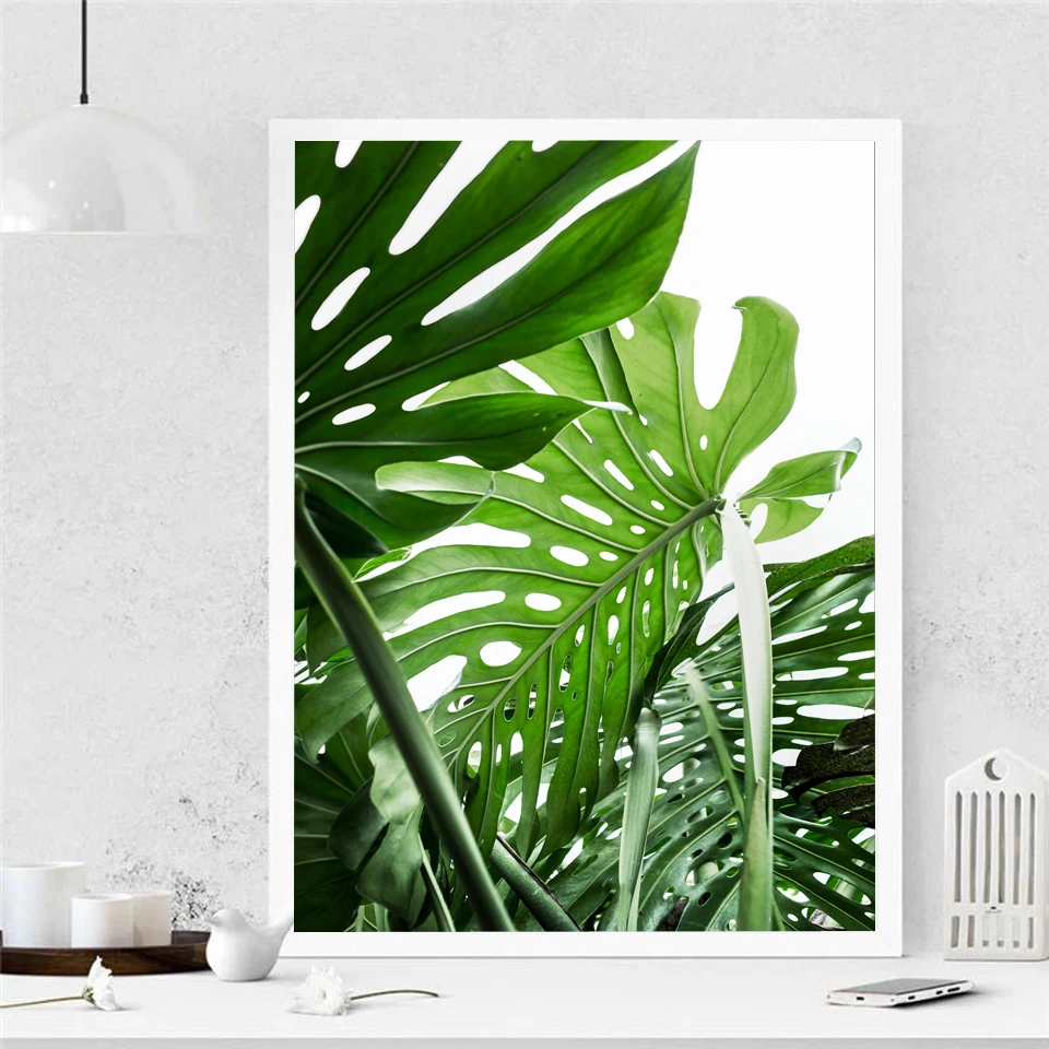 Плакаты и принты в скандинавском стиле монстера листья джунглей настенная