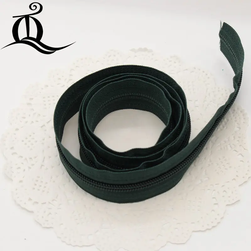 1 ярд смешанный цвет нейлоновая молния без съемника 5# DIY нейлоновая катушка молния для шитья подушки/задний портной инструменты, аксессуары для одежды - Цвет: blackish green