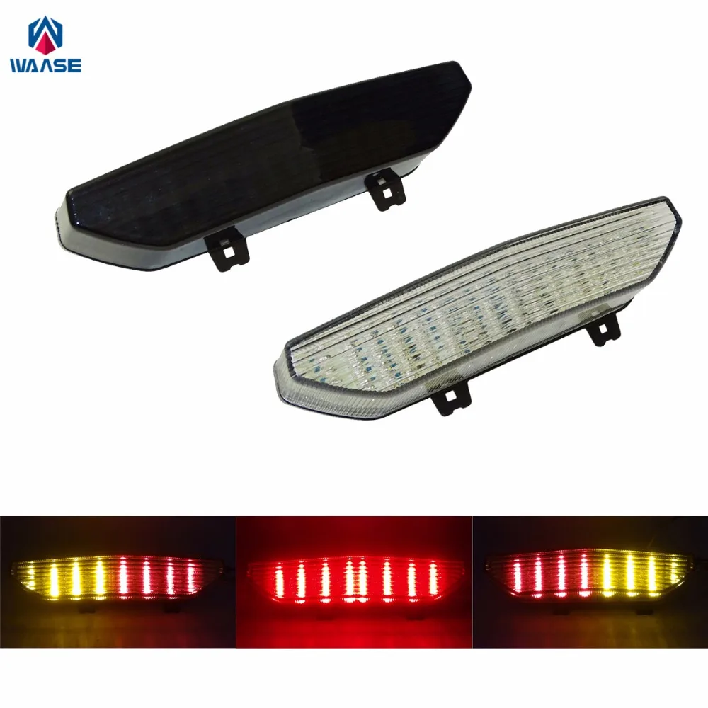

waase Tail Brake Turn Signals Blinker Indicator Integrated Led Light For 2007 2008 KAWASAKI Ninja ZX6R ZX-6R ZX600P