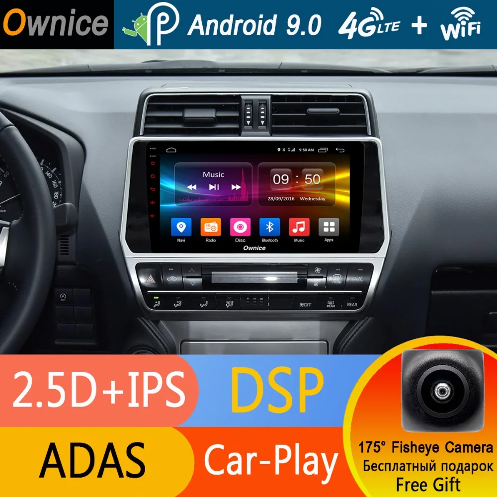 10 &quot4G RAM + 32G ROM Android 9 0 Octa Core Автомобильный DVD радио плеер для Toyota Land Cruiser prado 2018