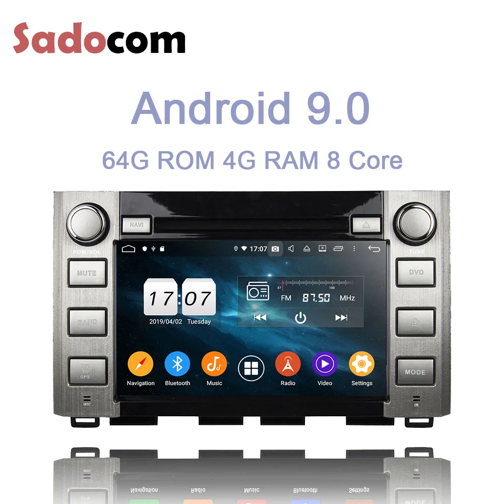 Ips 1 din 8 &quotAndroid 0 автомобильный dvd плеер 4 Гб + 64 Восьмиядерный Bluetooth 2 для Toyota Sequoia Tundra