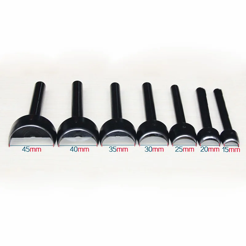 7 Pcs/Set Leather Craft Half-Round Cutter 15/20/25/30/35/40/45mm Strap Belt Wallet Punch DIY Tools PAK55