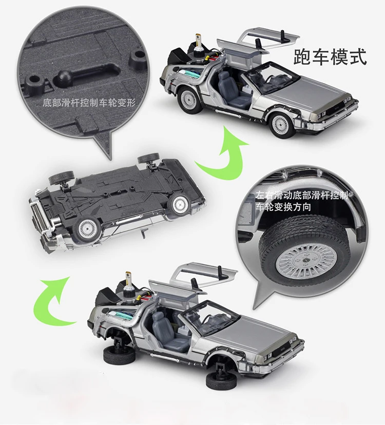 WELLY 1:24 литая под давлением модель автомобиля DMC-12 Delorean машина времени Назад в будущее автомобили игрушки металлические игрушки автомобили Коллекция подарков