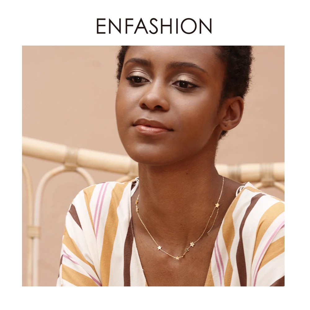 Enfashion, ожерелье-чокер со звездами для женщин, лучший друг, подарок, Золотая цепочка, ожерелье s, модное, бохо, праздничное, ювелирное изделие Ketting PM3004