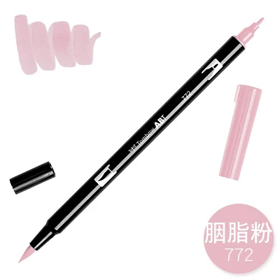 1 шт. TOMBOW AB-T Япония 96 цветов двойная головка художественная кисть ручка маркер Профессиональный водный маркер ручка для рисования - Цвет: 772