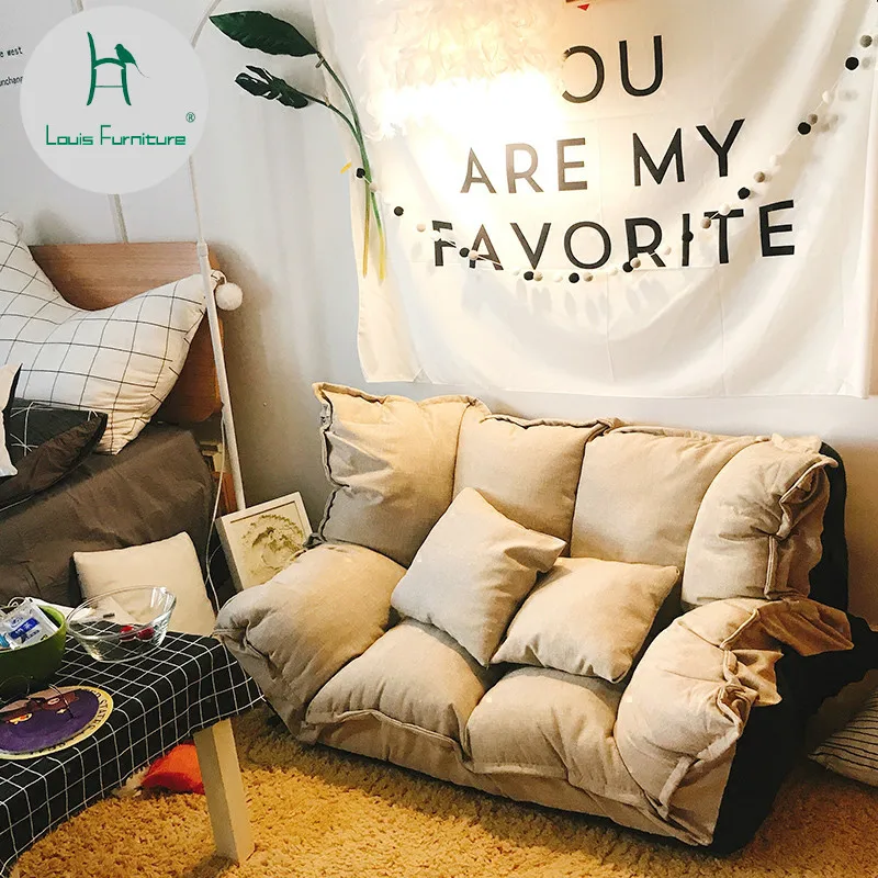Louis Fashion bean bag диваны татами японский многоцелевой складной маленькая квартира двойной спальня ленивый