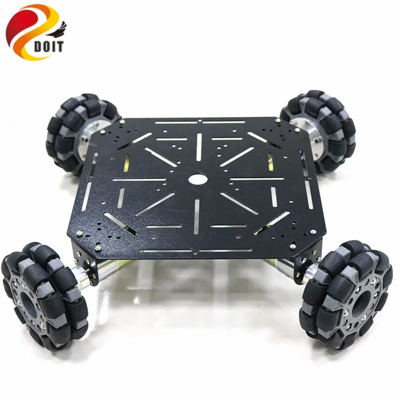 4WD Omni колеса робот шасси автомобиля пятно стальная рама с 4 шт. DC большой мощности