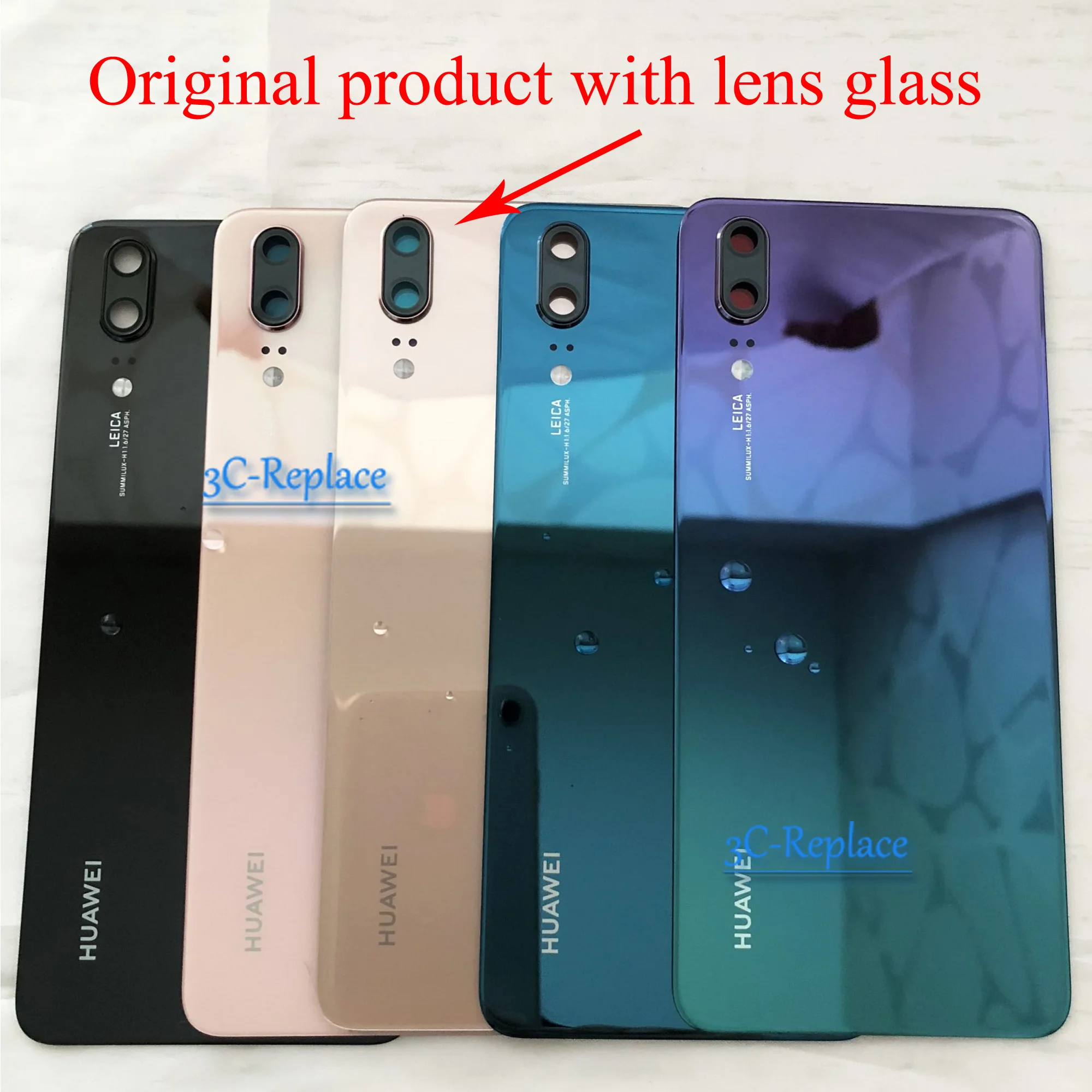 Для huawei P20 EML-TL00 EML-L29 EML-L09 EML-L22 задняя Батарея крышка дверца батарейного Корпус чехол сзади Стекло объектив Запасные части