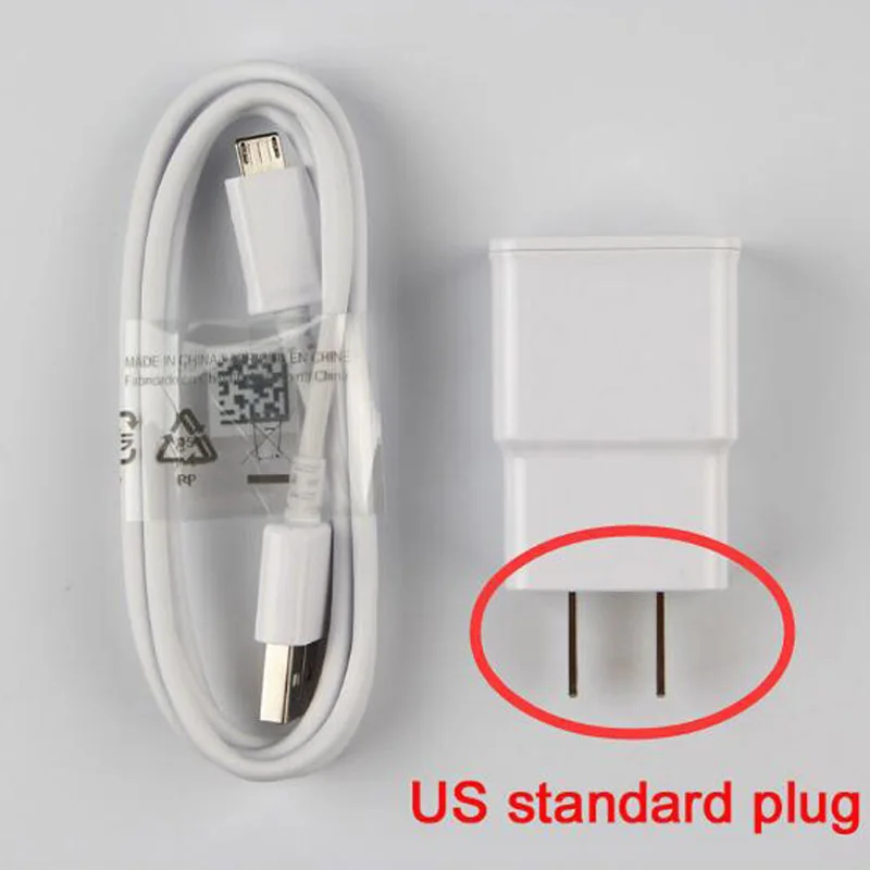 US with USB cable Samsung Оригинальные Кабели Micro USB Wall Зарядное устройство адаптер для путешествий для S4 I9500 S3 S5 S6 J5 J500 G530F Grand Prime G5306W G530H S5mini i9100 - Тип штекера: US with USB cable