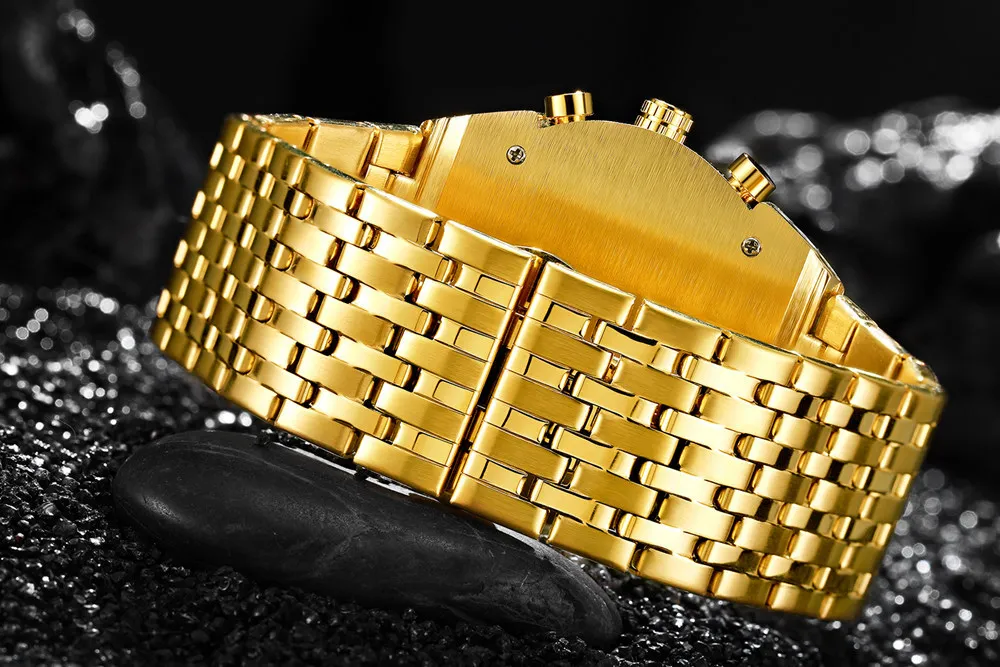 Relogio dourado Masculino Лидирующий бренд TEMEITE кварцевые часы мужские военные водонепроницаемые деловые наручные часы Роскошный Золотой подарок часы