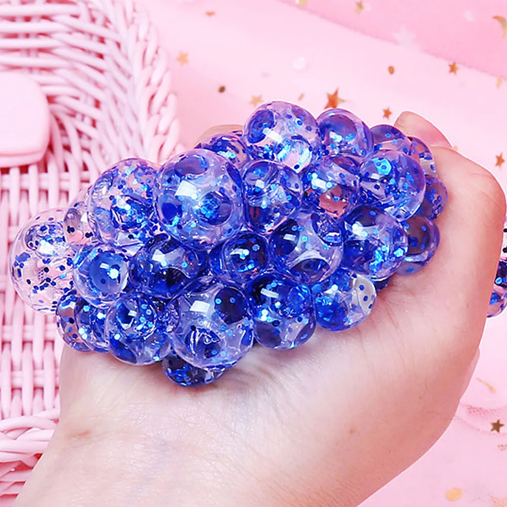 Besegad забавные мягкие сжимаемые мячи для снятия стресса из виноградной сетки